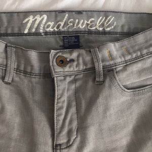 Madewell Gray Rail Straight Jeans